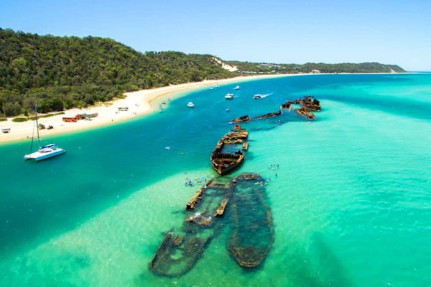 Tangalooma Resort on Moreton Island near Brisbane is a popular cruise stop.