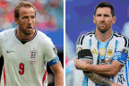 Harry Kane, David Beckham, Lionel Messi and Diego Maradona.
