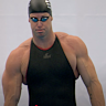 A juiced-up Australian swimmer James Magnussen before a 50-metre swim that launched the Enhanced Games last year.