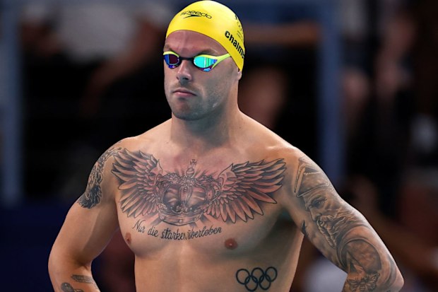 Kyle Chalmers at the Paris Olympics.