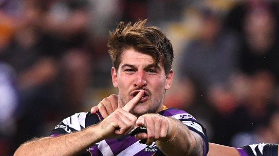 Curtis Scott sought to silence media specualtion swirling around him with a superb performance against the Eels in round 9, but broke his foot late in the match.