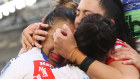 Kiana Takairangi of the Newcastle Knights celebrates after scoring a try in the NRLW Grand Final match the Knights won 32-12 against the Parramatta Eels.