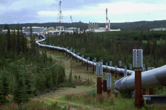 Methane also escapes from gas pipelines, such as the Trans-Alaska pipeline, pictured here. 