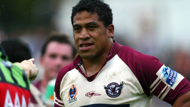 Throwback: John Hopoate during his NRL playing days.