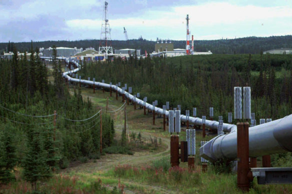 Methane also escapes from gas pipelines, such as the Trans-Alaska pipeline pictured here. 