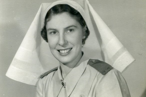 Alison Todd as a newly qualified nurse.