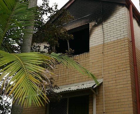 The apartment in Water Street following the blaze.