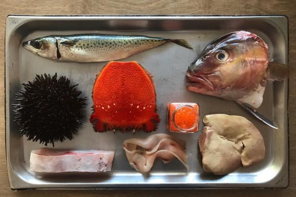 A display tray at Fish Butchery.