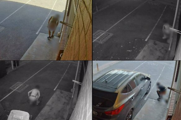 A jogger has been caught on CCTV several times taking early morning toilet breaks at an Osborne Park healthcare clinic.