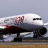 In this photo provided by Australian airliner Qantas, the Boeing 787-9 Dreamliner lands at Sydney airport in Sydney, Friday, Nov. 15, 2019. Australiaâs national carrier Qantas has completed a 19-and-a-half hour non-stop flight from London to Sydney, part of a series of tests to assess the effects of very long-haul flights. ( James Morgan/Qantas via AP)