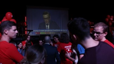 NSW Opposition Leader Michael Daley's election party at the Coogee Bay Hotel.