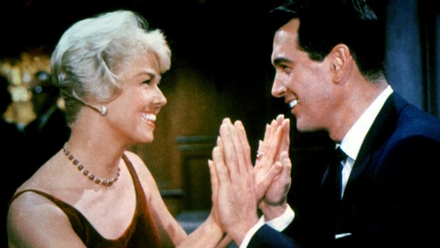 Doris Day and Rock Hudson in Pillow Talk.