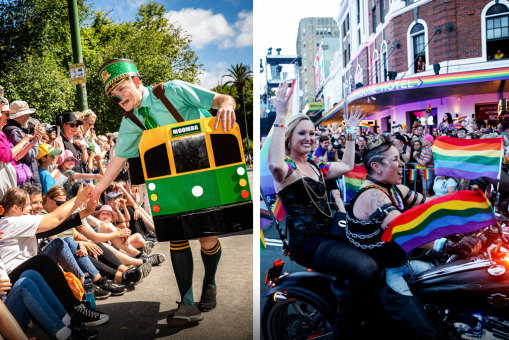 Don’t rain on our parades: Moomba and Mardi Gras action.