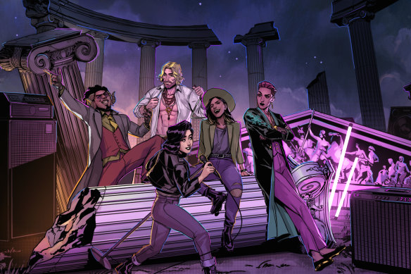 Grace and the Greek gods in <i>Stray Gods</i>.