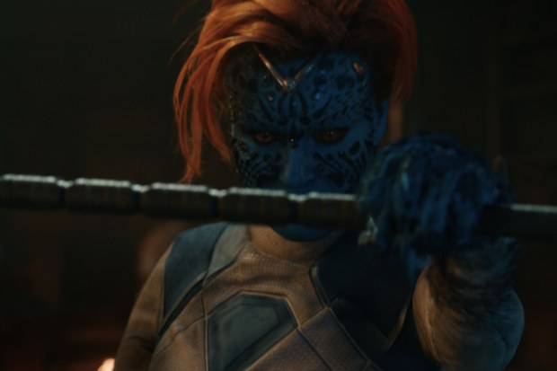 Mystique (Rebecca Romijn) in Marvel’s AVENGERS: DOOMSDAY. Photo courtesy of Marvel. © 2026 Marvel. All Rights Reserved.