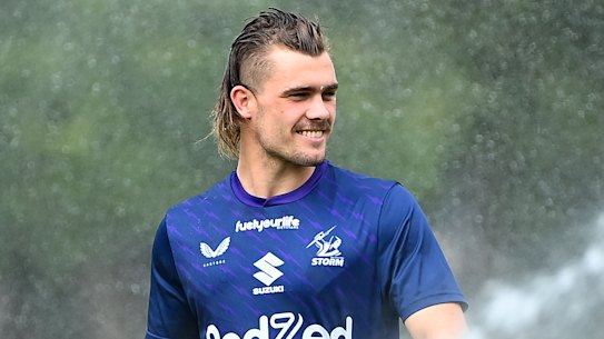 Cool those heels ... Melbourne gun No. 1 Ryan Papenhuyzen.