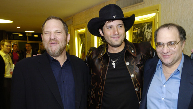 The studio has discussed buying a stake in Miramax, the film studio formerly owned by Harvey (left) and Bob (right) Weinstein.