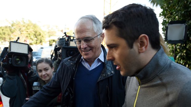 Alex Turnbull with his father, former prime minister Malcolm Turnbull. 