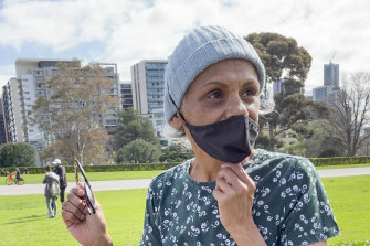 Aboriginal healthcare worker Viv Malo has engaged in several heated exchanges with protesters this week.