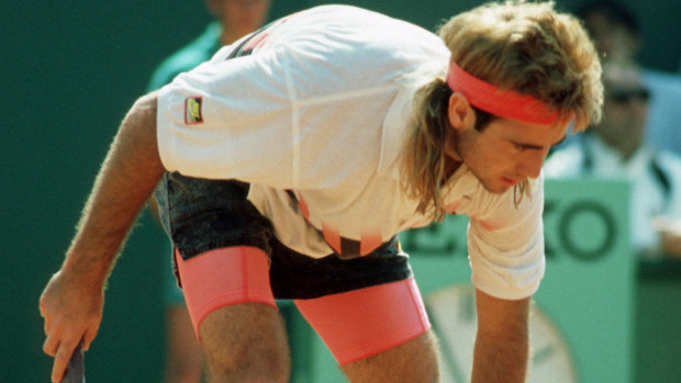 Vintage Andre Agassi at the 1995 French Open.