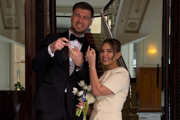 Jai Arrow with new bride Berina.