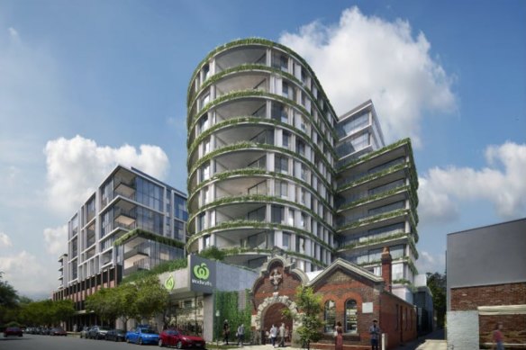 A render of the Woolworths/Pace proposal that was rejected by the City of Glen Eira before being approved by VCAT with conditions.