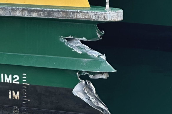 The Cheryl Salisbury’s bow was damaged in the collision.