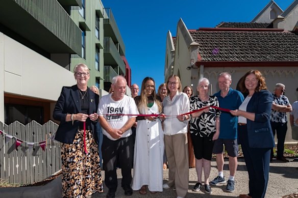 Former premier and member for Bendigo East, Jacinta Allan, officially opening the new Uniting community housing in Bendigo in March.