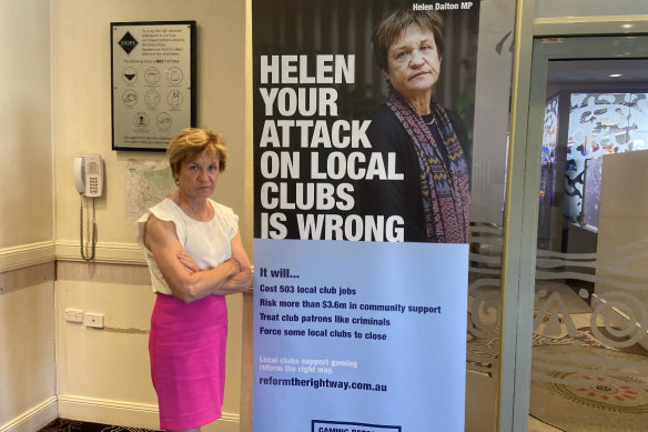 Murray MP Helen Dalton in one of the clubs in her electorate.