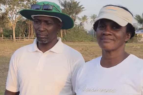 Shamar Joseph’s parents Eustace and Carlin in Baracara.