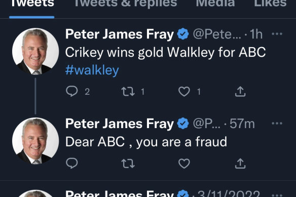 Crikey editor-in-chief Peter Fray published a series of tweets to vent his frustration.