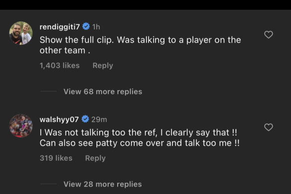 Reece Walsh on social media.