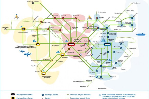 Sydney Bicycle network plan for 2056.