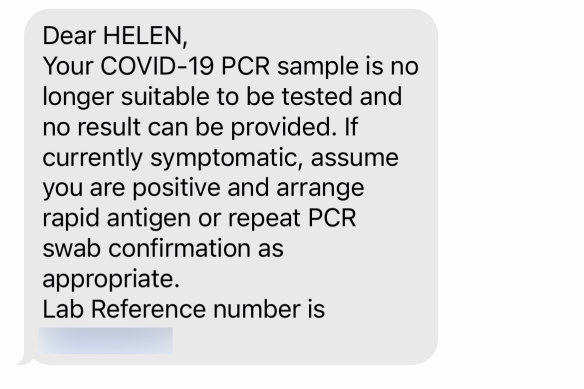 Melbourne Pathology sent text messages on Saturday that COVID-19 samples taken up to seven days ago were no longer able to be tested.