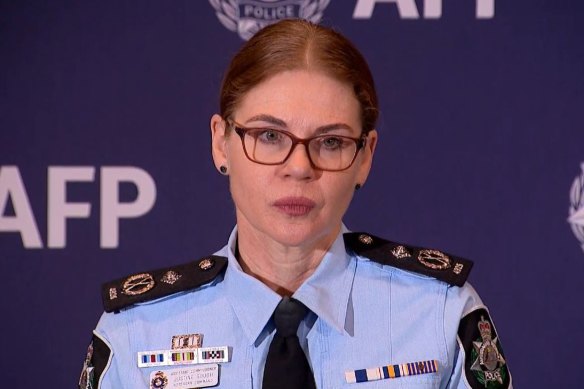 AFP Assistant Commissioner Justine Gough said Queensland Police had first spotted a horrific video online in 2014.