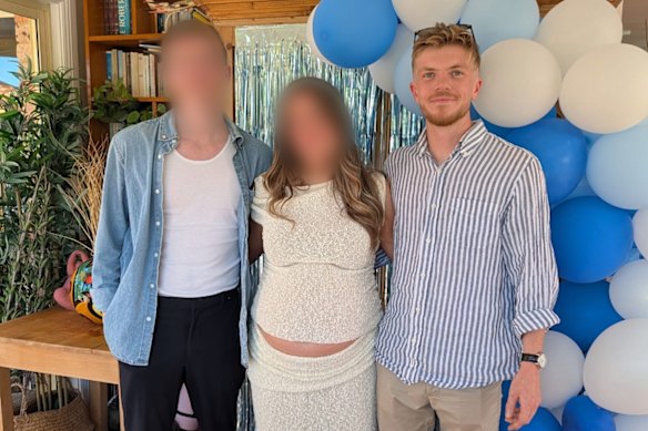 Daniel Stevens (right) with his siblings in an image posted on New Year’s Eve.