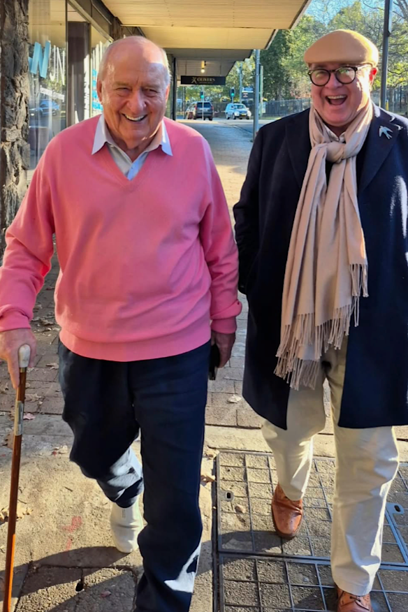 Alan Jones and Michael Yabsley on a walk in Moss Vale in early June, 2026.