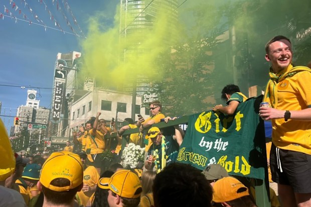 Three hours away from kick off and Socceroos fans are upbeat. 
