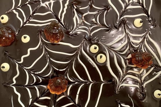 Helen Goh’s Halloween brownies with chocolate ganache.