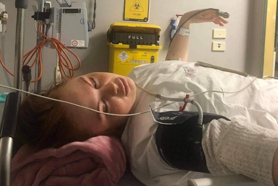 Ella Callis, who was hospitalised after surgery.