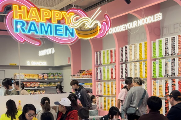 Rush hour at Happy Ramen in Cabramatta.