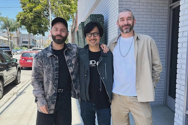 Tanguy Destable is pictured on the right. He welcomed a child with Natalie Portman.
