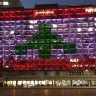 Tel Aviv's City Hall lit up in colours of Lebanese flag in support over Beirut blast