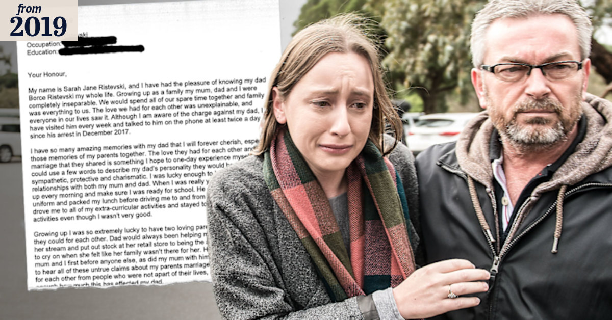 'Loving, caring': Sarah Ristevski's glowing character reference for dad ...