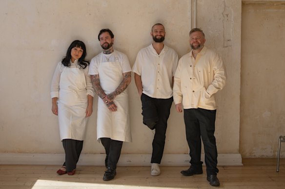 Rosheen Kaul and her Little Rose collaborators (from left) Joe Jones, Luke Drum and James Tait.