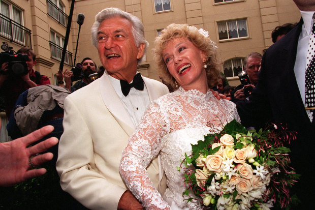  Bob and Blanche on their wedding day in 1995.