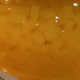 An insect found in mango jelly after a change in the supplier.