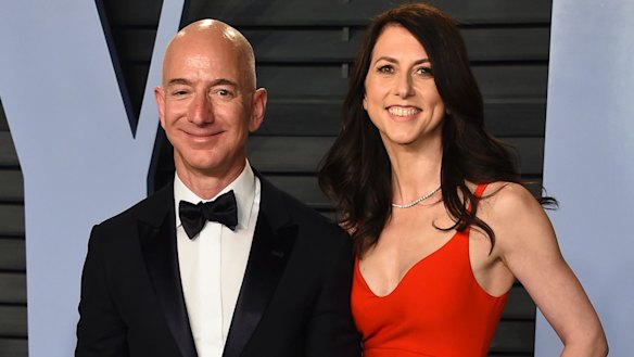 Jeff and MacKenzie Bezos, who have announced they are to divorce.