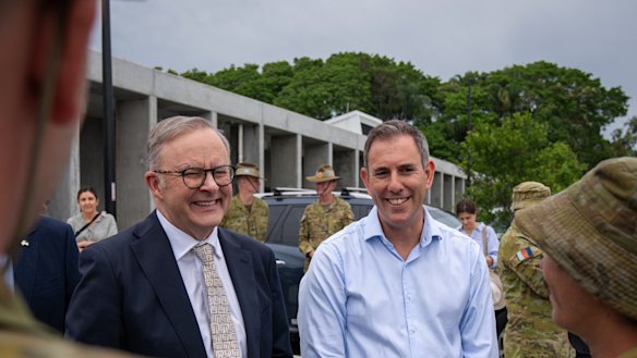 Prime Minister Anthony Albanese and Treasurer Jim Chalmers in Queensland this week.