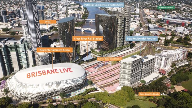 The proposed Brisbane Live development.